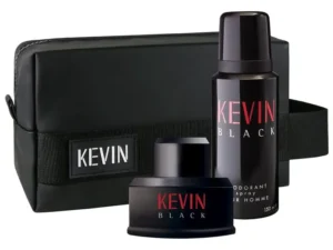 Perfume Hombre Kevin Black 60ml + Desodorante + Bolso Necessaire